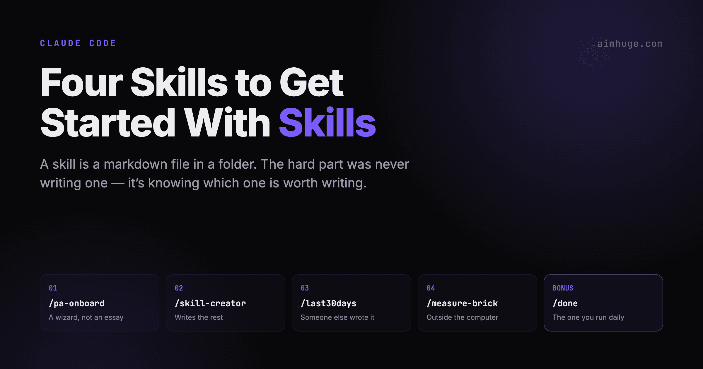 Four Skills to Get Started With Skills