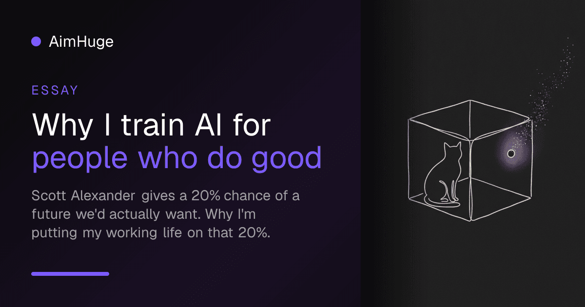 Why I Train AI for People and Companies That Do Good