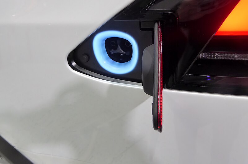 Tesla / NACS charging inlet on a Tesla Model X P90D